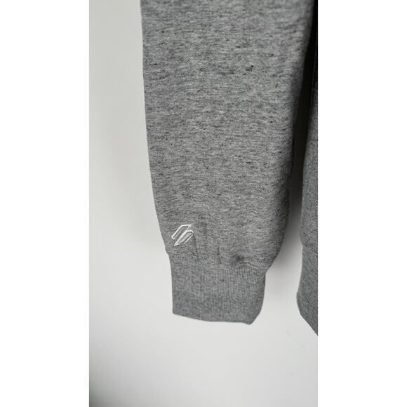 Superdry Luxury Sport Loose Hoodie Pullover Mens Large Athletic Grey Marl New - Picture 3 of 10